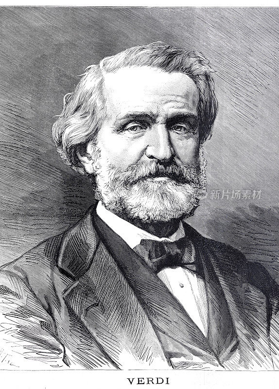 Giuseppe Fortunino Francesco Verdi 意大利作曲家肖像 1880